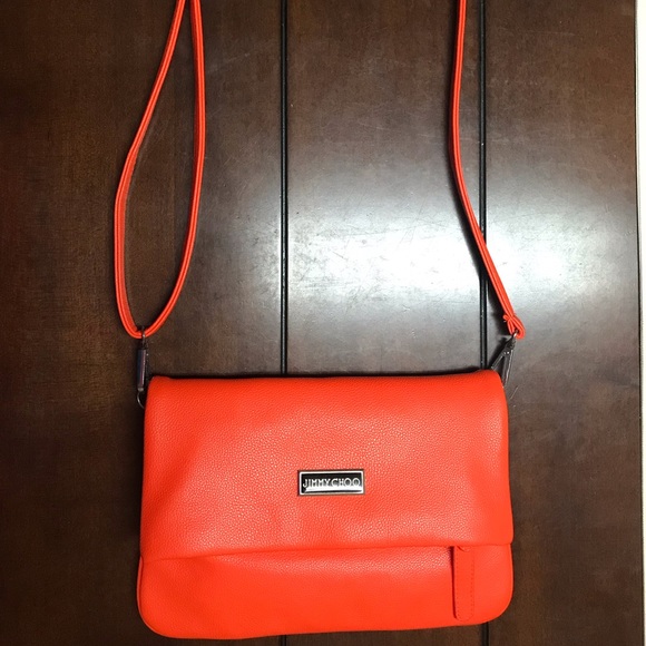 Bright Coral Orange Jimmy Choo Bag NWOT - Picture 7 of 8